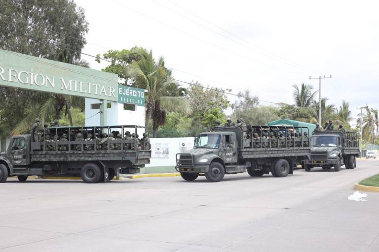 Arriban a Sinaloa un gran número de militares y de la Guardia Nacional para reforzar la seguridad
