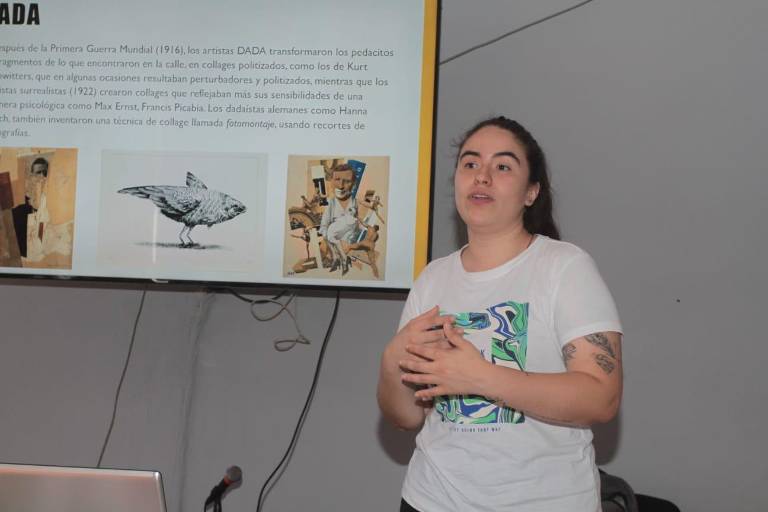 Realiza Melissa Gómez taller Expresivo de Collage Artístico