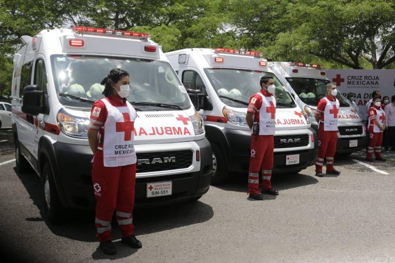 Recibe Cruz Roja Sinaloa seis nuevas ambulancias