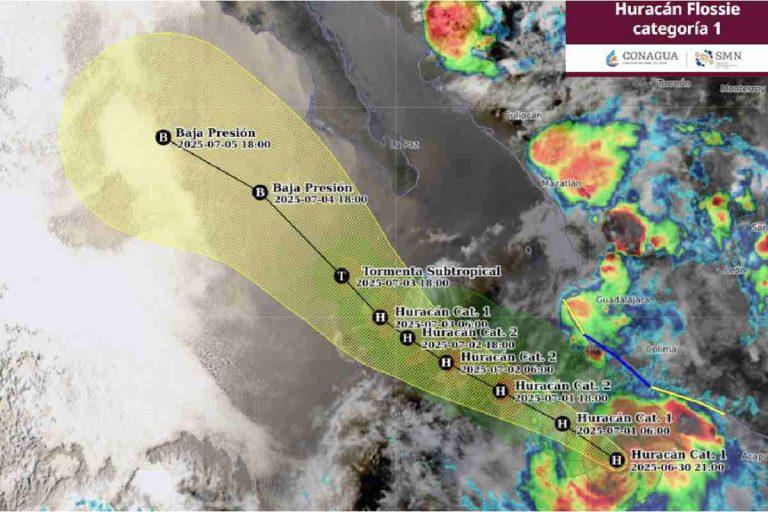 $!Flossie se convierte en huracán categoría 1 frente a las costas de Michoacán y Colima