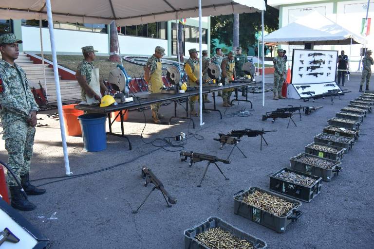 Destruye Ejército más de 250 armas decomisadas y donadas en campañas