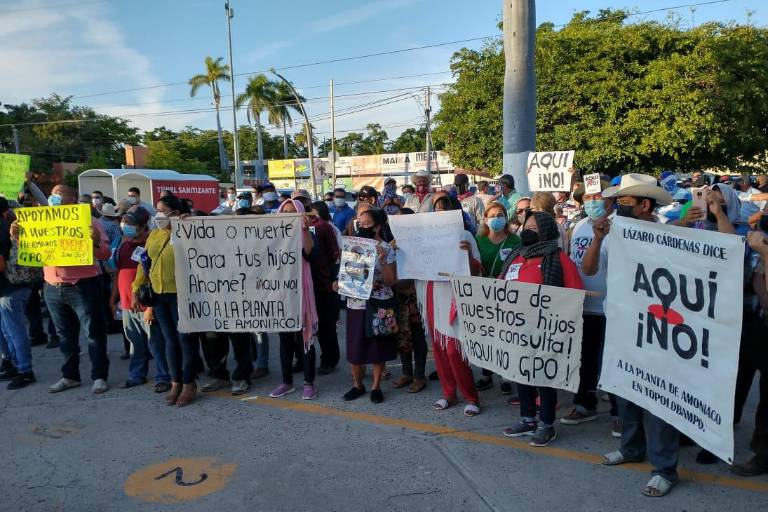 ‘¡Exigimos respeto!’, le dicen indígenas a Vargas Landeros por su apoyo al proyecto de la planta de amoniaco de Topolobampo