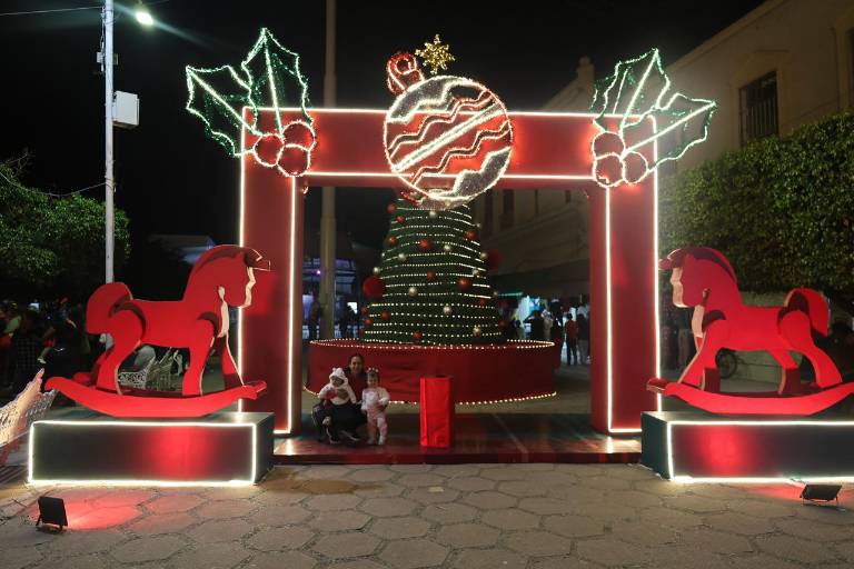 La Plazuela Municipal “Miguel Hidalgo” ya luce su árbol navideño.