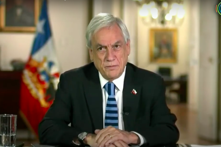 $!El Presidente de Chile, Sebastián Piñera, durante su intervención en la Cumbre de Líderes sobre el Clima.
