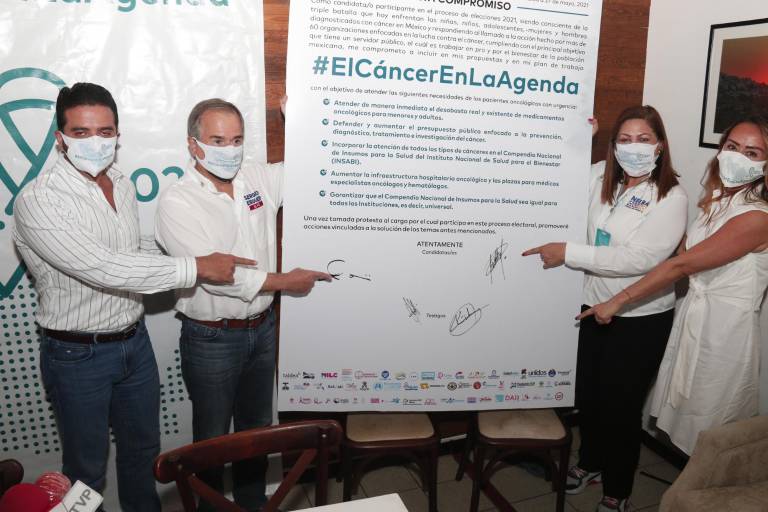 Se compromete Sergio Esquer a trabajar en pro de niños y adultos con cáncer