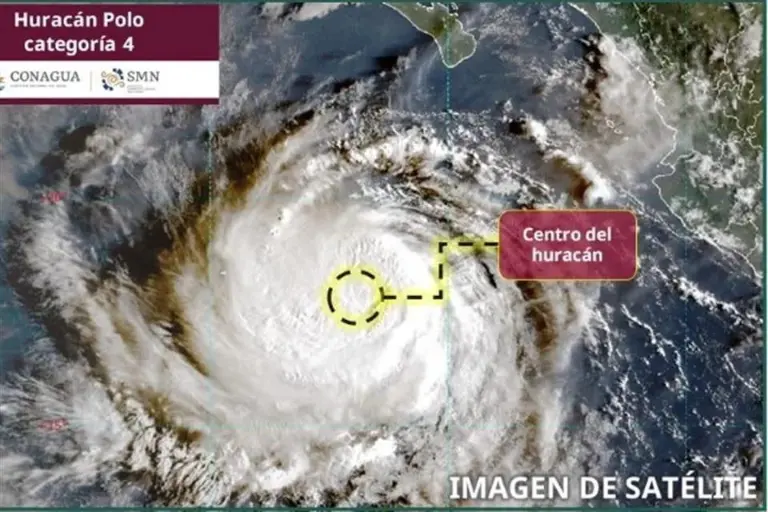 Huracán Polo baja a categoría 4 y BCS suspende clases del lunes