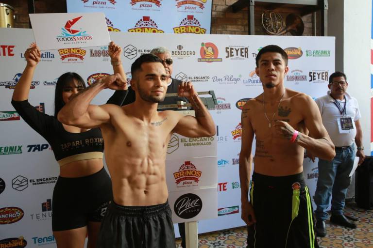 Baten la báscula pugilistas de Combate en el Pacífico