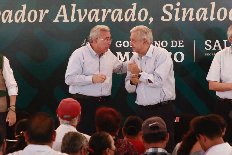 ‘Yo soy chairo del Presidente’, admite Rocha Moya; aprovecha visita de AMLO y le recuerda músculo de Morena