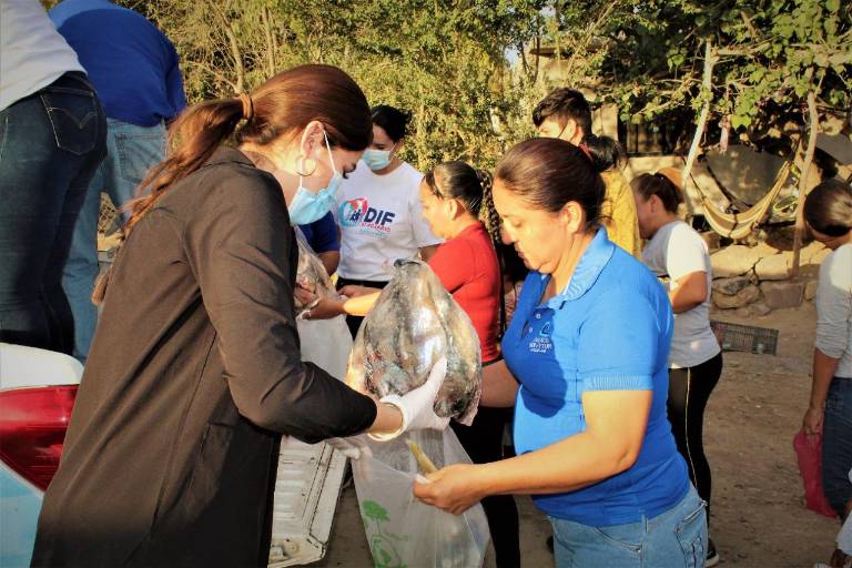 Lleva DIF pescado a familias de colonias de bajos recursos de Rosario
