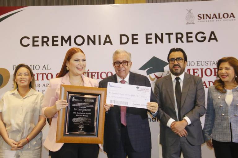 Galardonan a investigadores sinaloenses con Premio al Mérito Científico y a Mejor Tesis de Posgrado