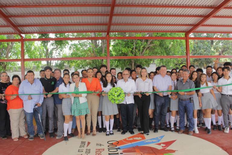 Inauguran techumbre en Cobaes 65 de El Pozole, en Rosario