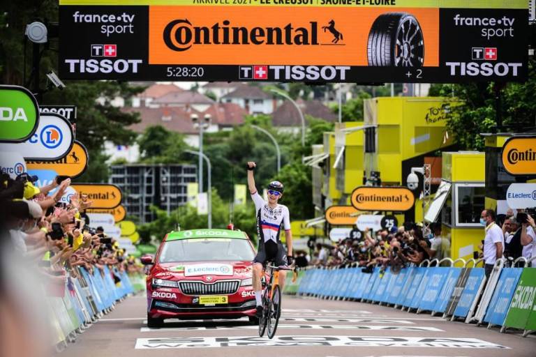 Gran exhibición de Matej Mohoric para ganar séptima etapa del Tour de Francia