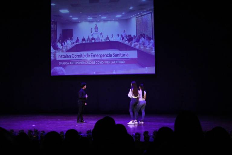 Reflexionan alumnos del Sebec en torno a la pandemia en la Expo Macro 2023