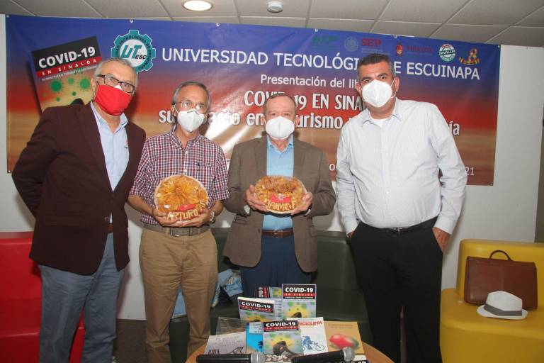 Presentan Arturo Santamaría Gómez y Jaime Félix Pico el libro Covid-19 en Sinaloa, su impacto en el Turismo y la Gastronomía