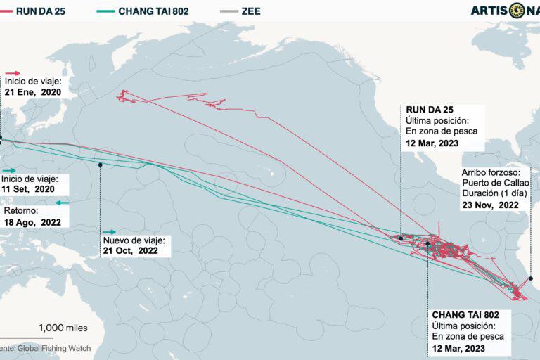 $!Flota china esquiva monitoreo satelital por parte de las autoridades peruanas