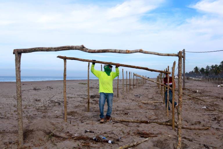 Avanza construcción de enramadas para Fiesta del Mar de las Cabras 2023