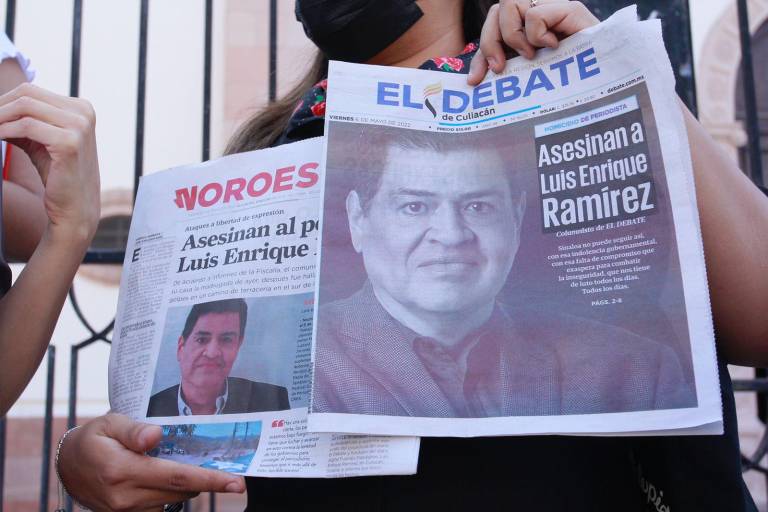 Periodistas protestan en Culiacán por asesinato de Luis Enrique Ramírez