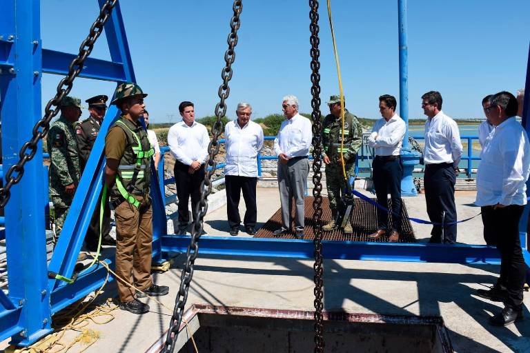 Asegura AMLO que el acueducto ‘El Cuchillo 2’ sí está terminado