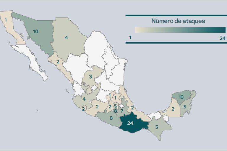 $!Casos registrados por estado. Gráfico incluido en el informe de Cemda.