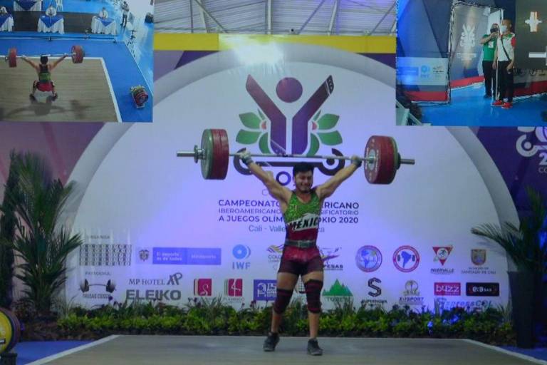 Jorge Adán Cárdenas brilla en Iberoamericano de levantamiento de pesas