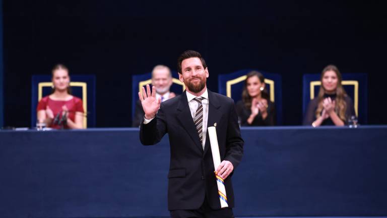 Lionel Messi es galardonado en Oviedo con el Princesa de Asturias.