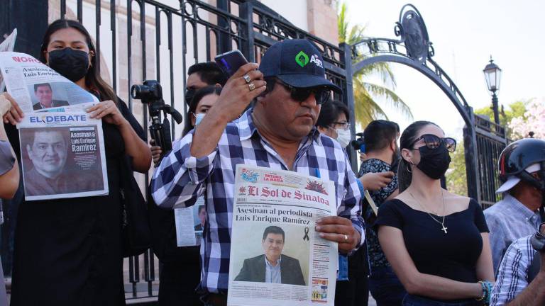 Periodistas en Culiacán reclaman justicia para Luis Enrique Ramírez.