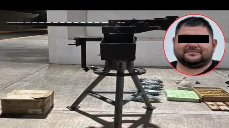 Fuerzas federales detuvieron a un hombre y aseguraron una ametralladora, cargadores y miles de cartuchos en Navolato.