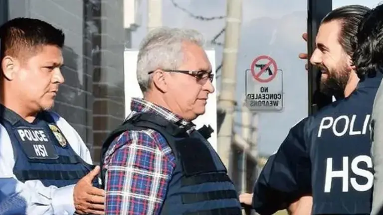 El ex Gobernador de Tamaulipas Tomás Yarrington cuando era procesado en Estados Unidos.