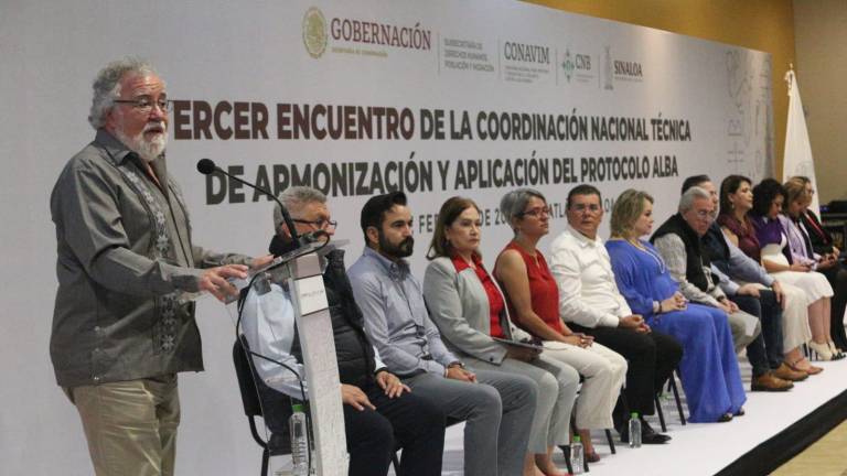 El Subsecretario de Derechos Humanos, Población y Migración de la Secretaría de Gobernación, Alejandro Encinas Rodríguez, en Tercer Encuentro de la Coordinación Nacional Técnica de la Armonización y Aplicación del Protocolo Alba.