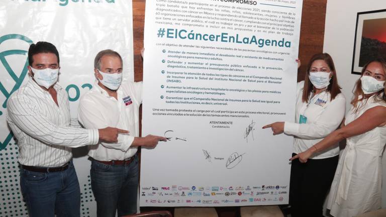 Se compromete Sergio Esquer a trabajar en pro de niños y adultos con cáncer