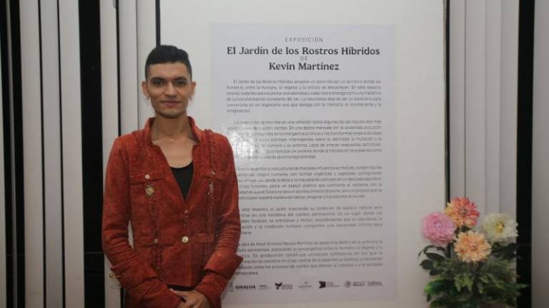 Kevin Martínez expone “El jardín de los rostros híbridos” en el Museo de Arte de Mazatlán.