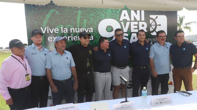 Los organizadores del Séptimo Torneo de Golf, con el cual Hospital Marina Mazatlán celebrará su noveno aniversario.