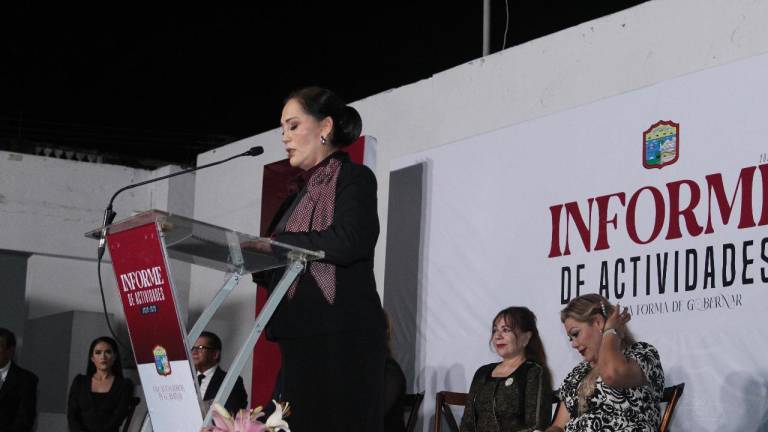 Blanca Estela García Sánchez destacó sus obras en su Informe de Gobierno.