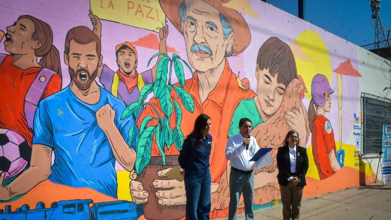 Inauguración de Pasos por la Paz en la Calle Rafael Buelna, en Culiacán.