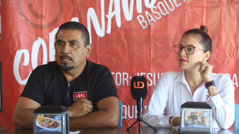 Jesús Regalado y Marlene Venegas, presentaron la Copa Navideña de Basquetbol 2025.