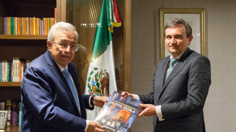 Gobernador Rubén Rocha Moya y el embajador de Polonia en México, Maciej Zietara
