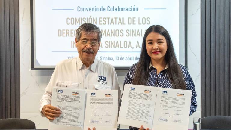 Firma de convenio entre la CEDH en Sinaloa e Iniciativa Sinaloa.