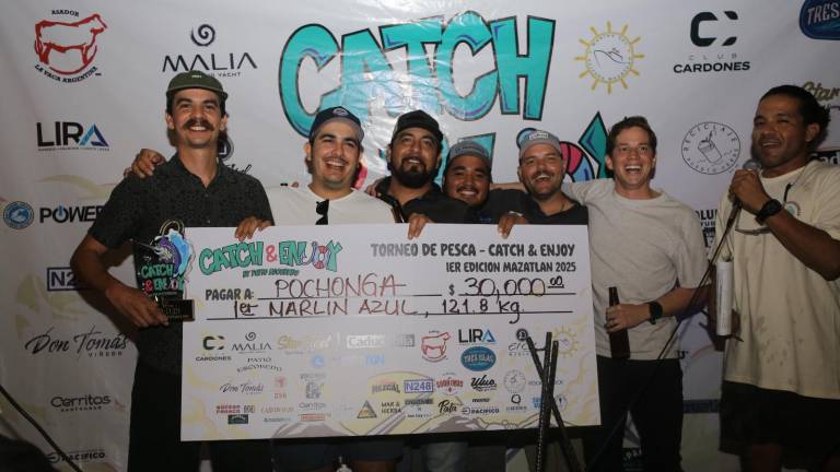 La embarcación Pochonga se alzó como campeona del torneo de pesca deportiva Catch &amp; Enjoy 2025 que se realizó en Mazatlán.