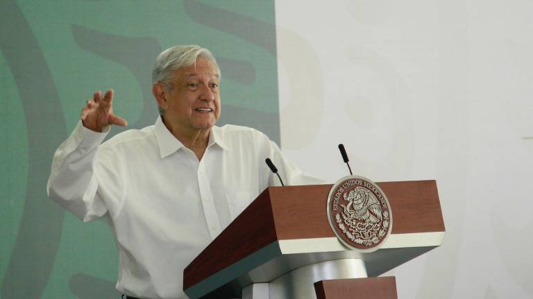 Presidente Andrés Manuel López Obrador, en su conferencia desde Culiacán.
