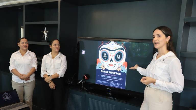 Yolanda Rodríguez, directora comercial de Marina Costa Bonita, explica los pormenores del evento When La Catrina Comes, que organiza Marina Costa Bonita.