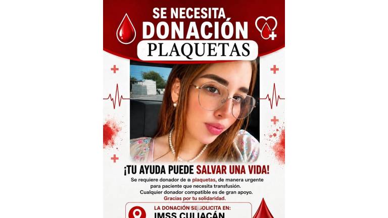 La familia de Emily Alejandra Cabañillas Soto solicita el apoyo de donadores de plaquetas para contribuir a su tratamiento médico.