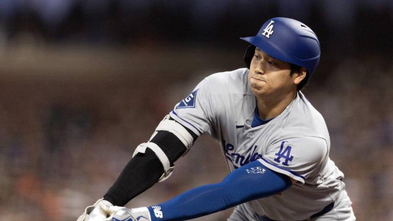 Shohei Ohtanio no ha conectado un jonrón desde el 18 de agosto y solo ha logrado tres imparables en 20 turnos al bate durante la postemporada.