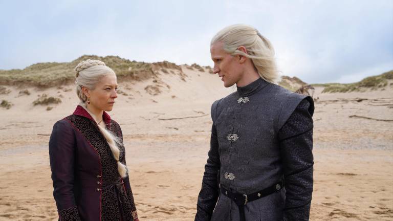 Princesa Rhaenyra Targaryen y el Príncipe Daemon Targaryen.