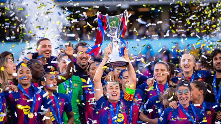 Barcelona celebró su cuarto trofeo de campeón en la Liga de Campeones femenil.