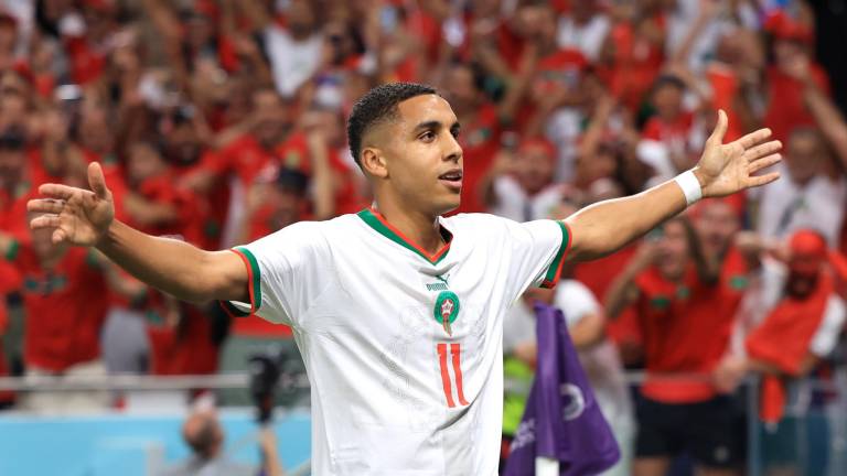 Abdelhamid Sabiri abre el marcador por Marruecos.