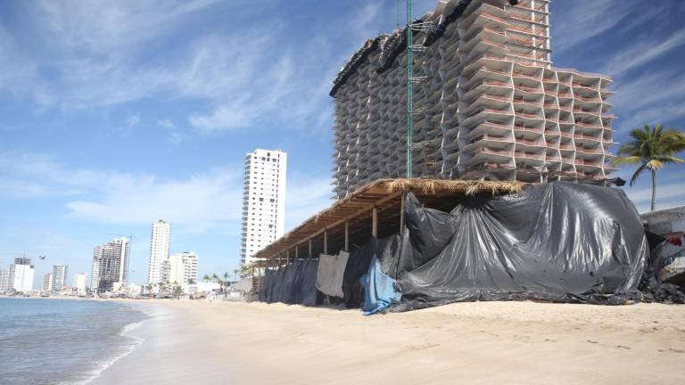 La construcción de una palapa fue detenida.