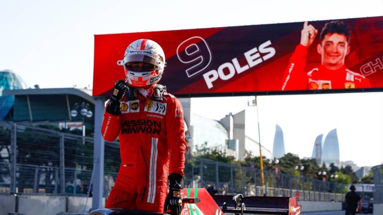 Charles Leclerc se llevó la “pole” del Gran Premio de Azerbaiyán.