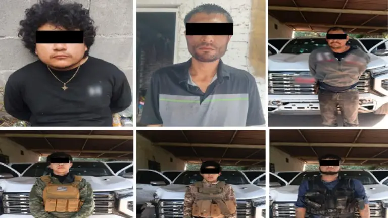 Autoridades federales detuvieron a seis, aseguraron armas, vehículos y equipo táctico durante un operativo en Culiacán.