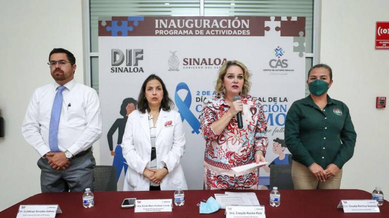 La presidenta del Sistema DIF Sinaloa, Eneyda Rocha Ruiz, inauguro el programa de actividades enfocadas en la concientización del autismo