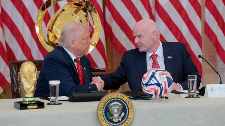 Donald Trump y Gianni Infantino.